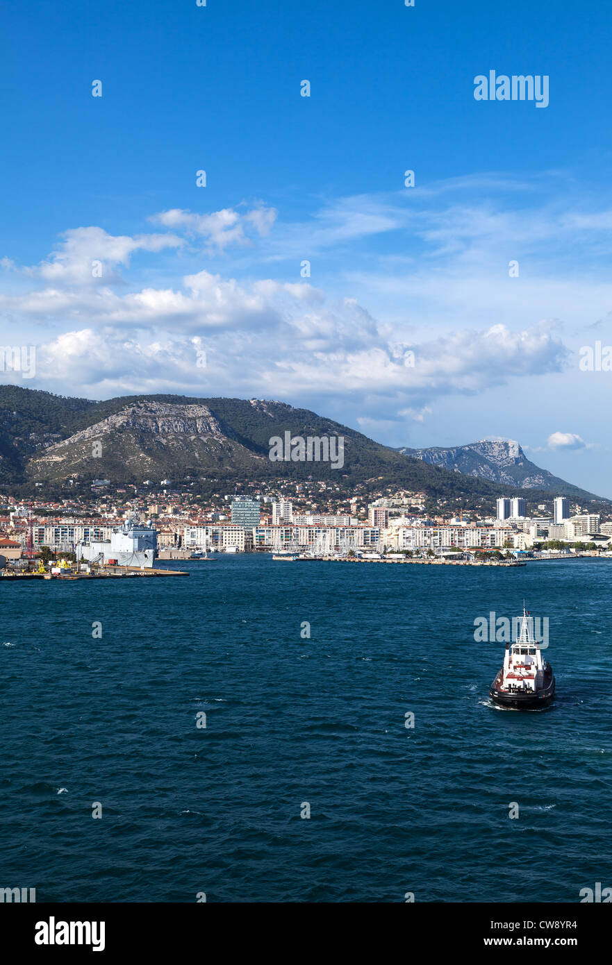 La France, la côte de Toulon vu de la mer Banque D'Images