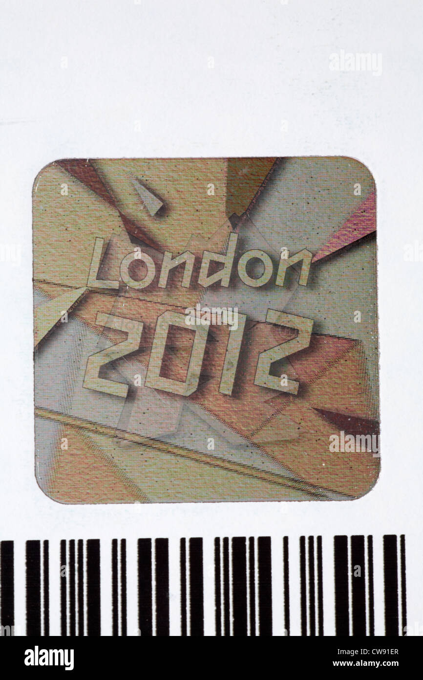 Hologramme olympique pour les Jeux Olympiques de Londres 2012 en août Jeux Olympiques Banque D'Images