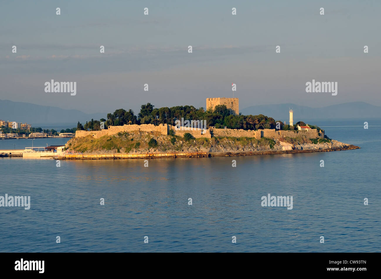 L'île Pigeon Kusadasi Turquie mer Egéé Mer Méditerranée forteresse de l'Empire Ottoman Banque D'Images