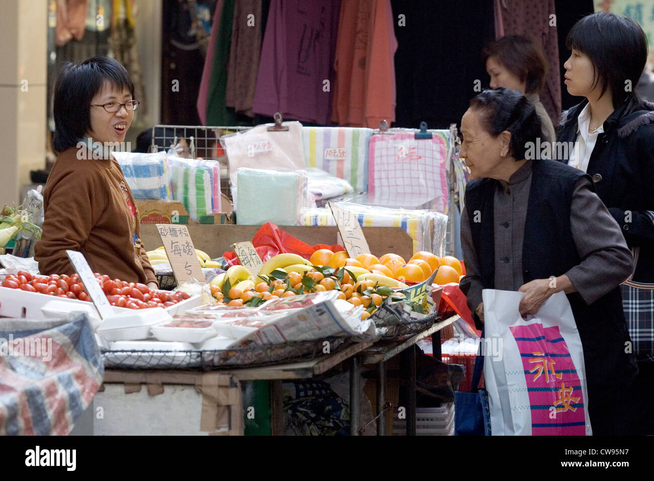 Hong Kong, dans un marché Banque D'Images