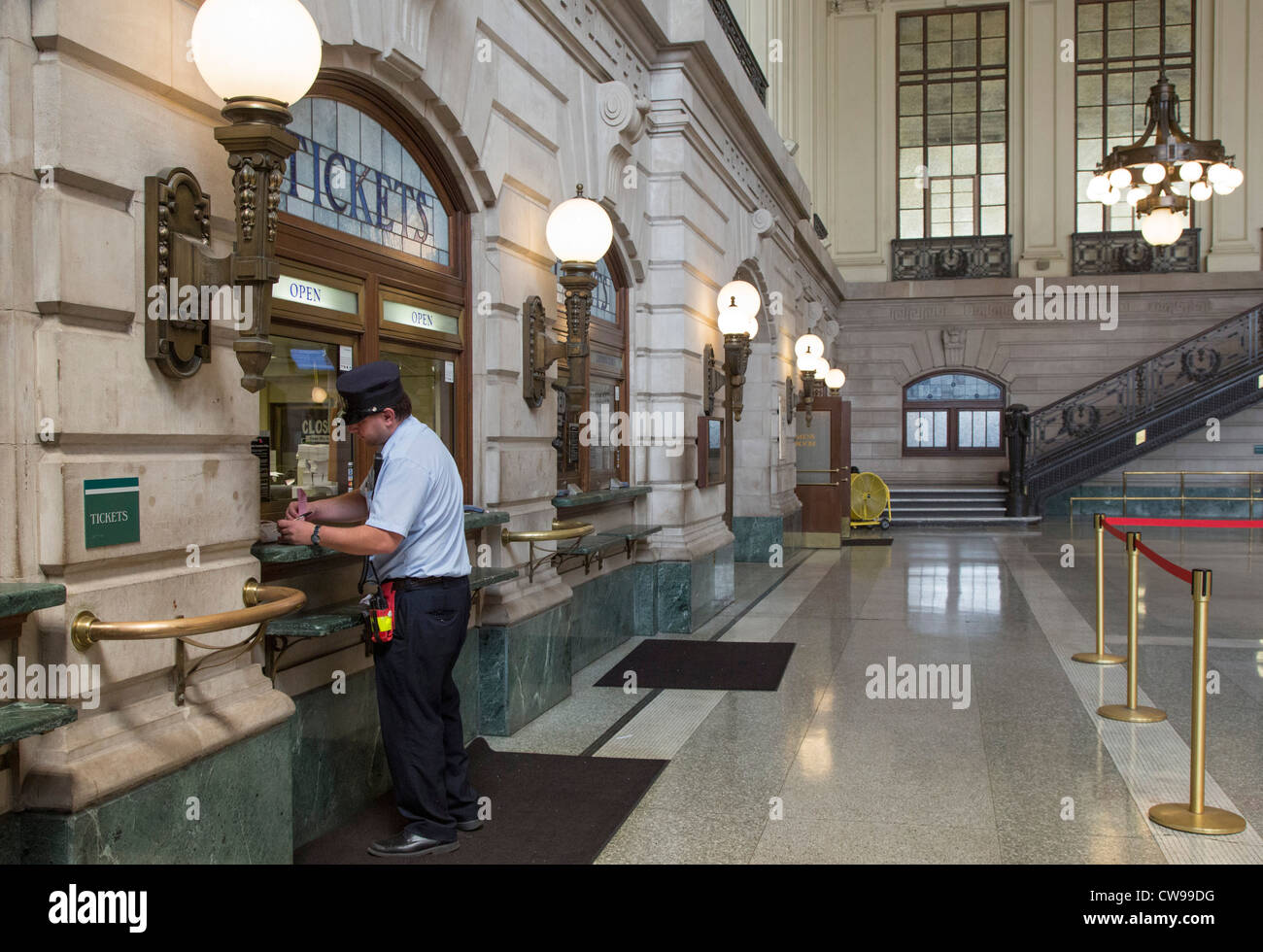 Le terminal Hoboken. Banque D'Images