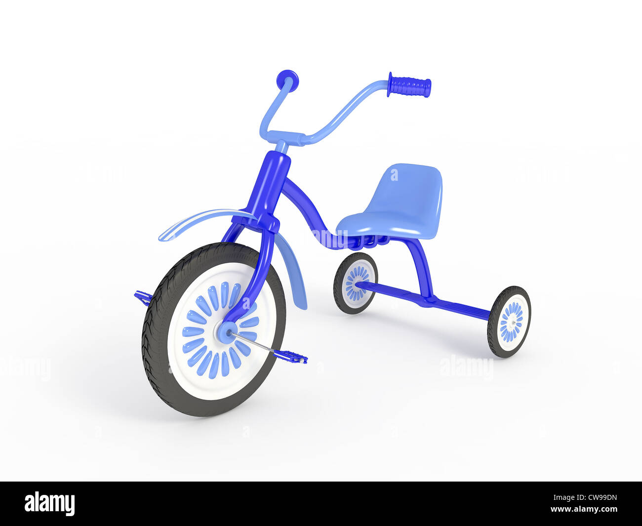 Tricycle bleu Banque D'Images