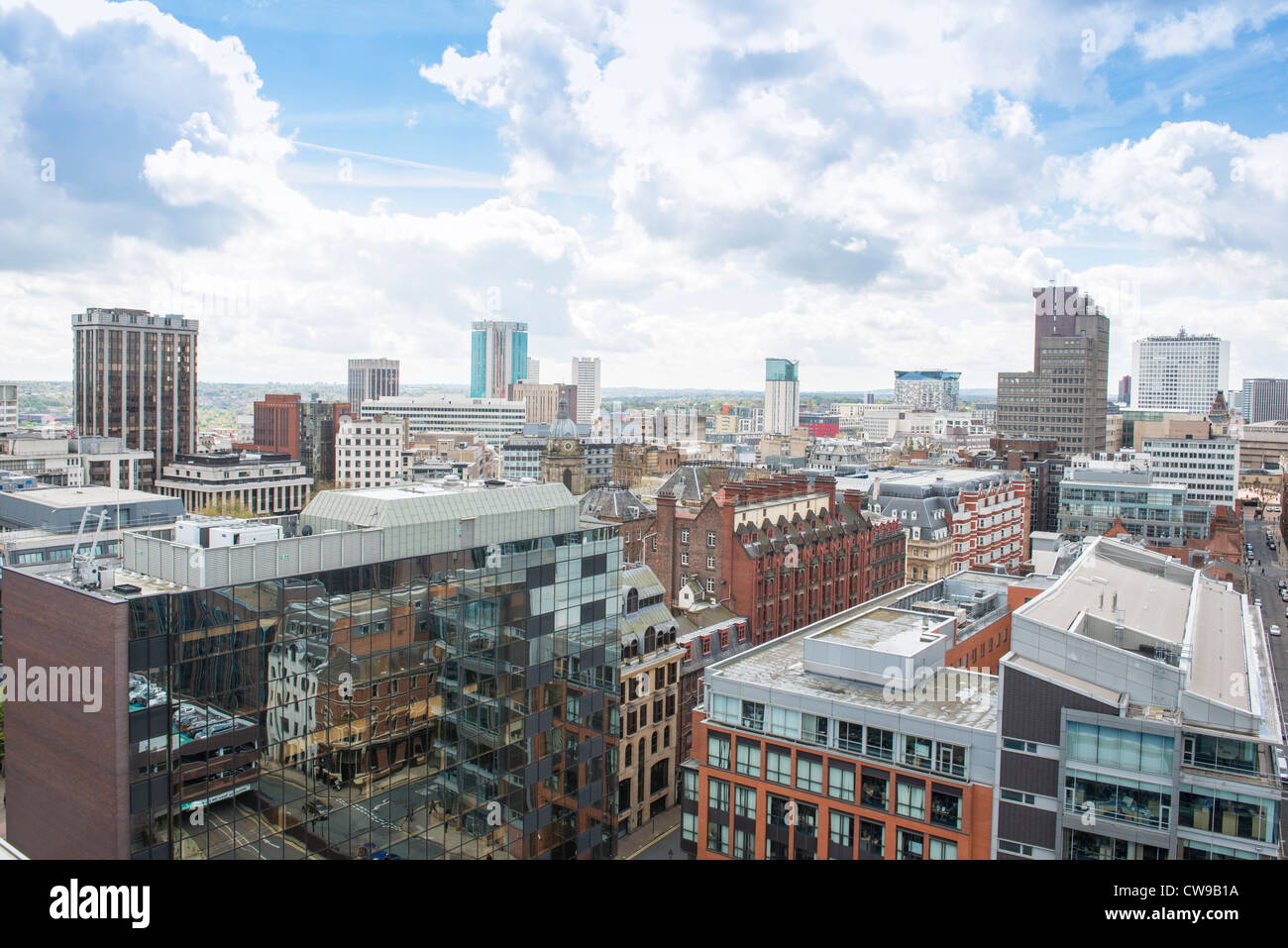 Photo aérienne du centre-ville de Birmingham. West Midlands, Angleterre. Banque D'Images