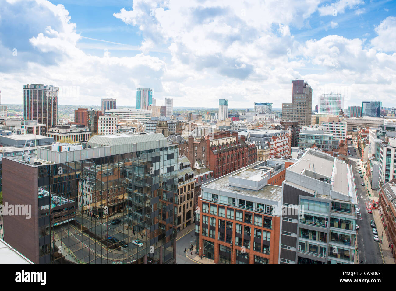 Photo aérienne du centre-ville de Birmingham. West Midlands, Angleterre. Banque D'Images