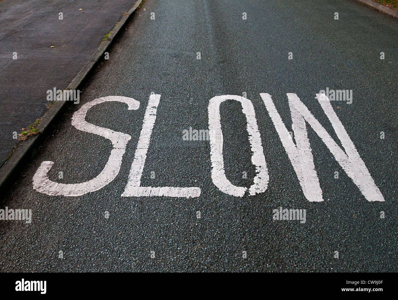 'Lent' inscription peinte sur une route à Littlehampton, Shropshire, Angleterre. Banque D'Images