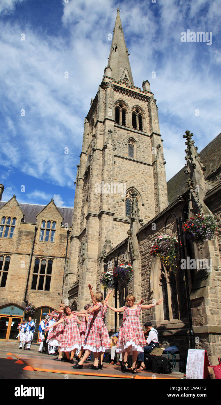 L'étape de cette façon Appalachian clog dancers effectuer au parti populaire de Durham, 2012 North East England UK Banque D'Images
