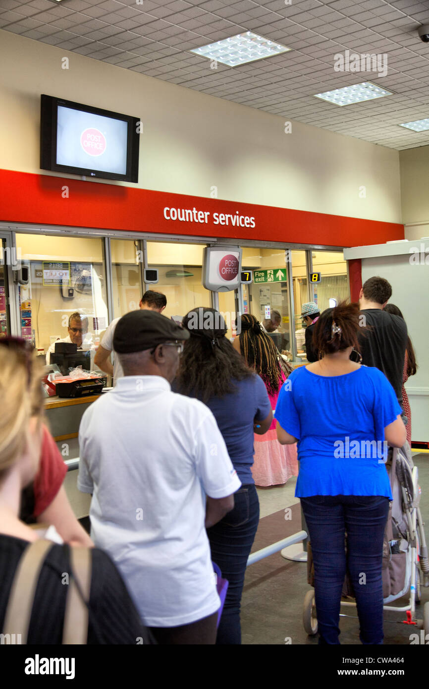 File d'attente du bureau de poste Banque D'Images