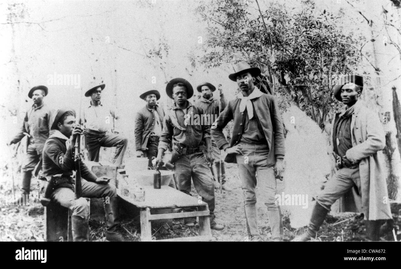 La guerre civile-La 25e Infantry en 1880-l'un des quatre régiments noirs que servi sur la frontière dans l'ère post-Guerre Civile.. Avec la permission de : Banque D'Images