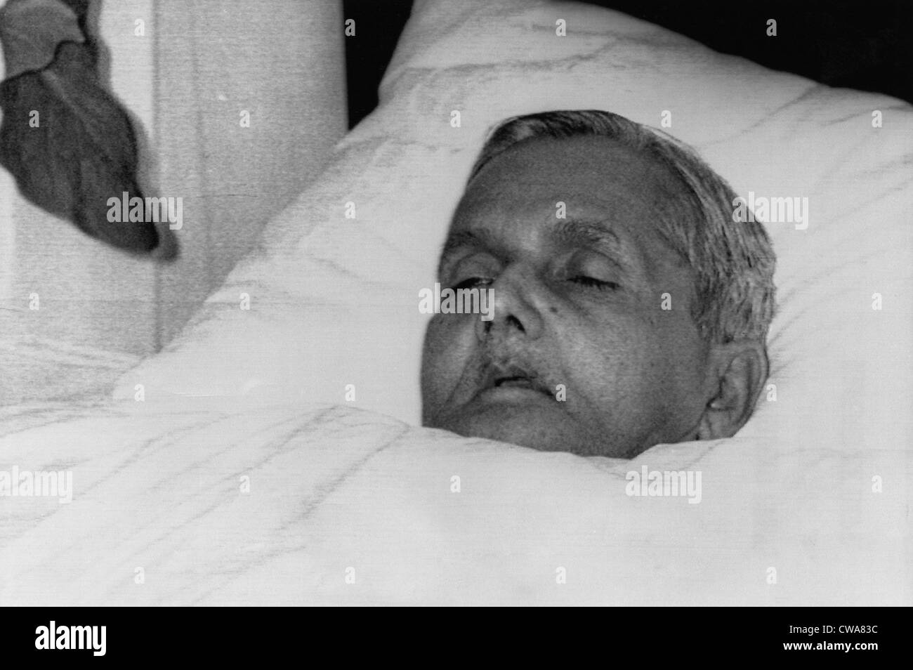 Le corps du Premier Ministre indien Lal Bahadur Shastri, le 10 janvier 1966. Avec la permission de la CSU : Archives / Everett Collection Banque D'Images