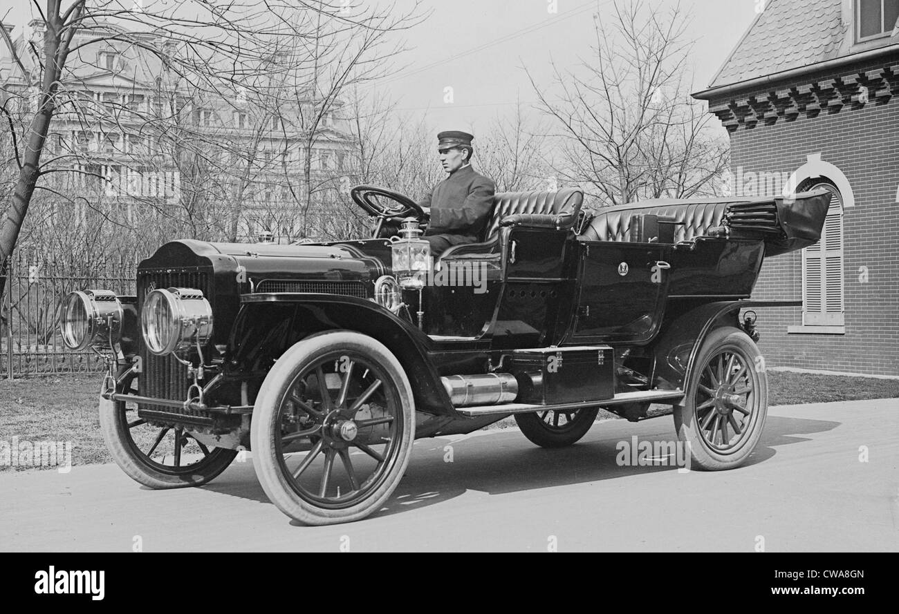 Présidents Taft's,'White' touring car qui est allé 40 mhp, et vendu pour environ 2 500 $ à l'époque. Banque D'Images