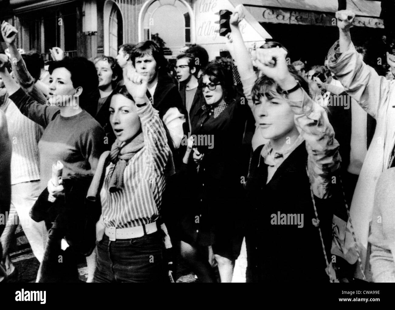 Les manifestants à Paris pour "gouvernement populaire" en France, mai, 29, 1968. Avec la permission de : Archives CSU/Everett Collection Banque D'Images