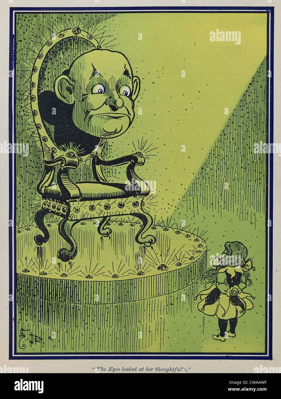 'Wonderful Wizard of Oz, Dorothy' avant que l'assistant à Emerald City, créé par Frank Lyman Baum, 1900. Banque D'Images