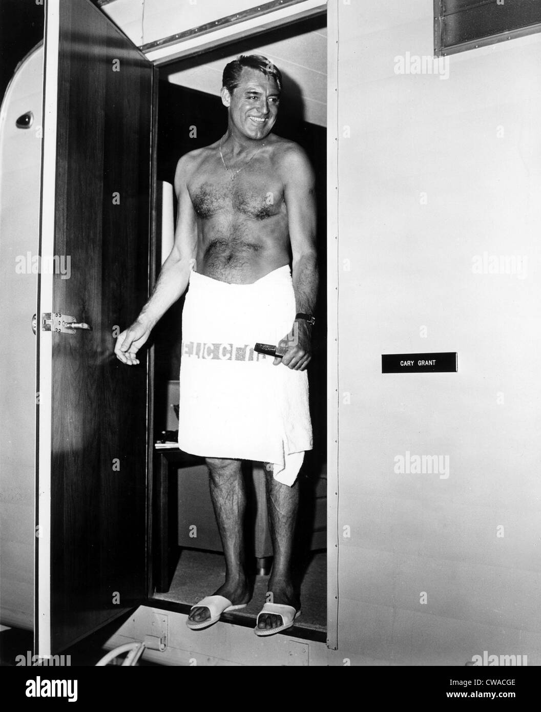 Que TOUCH MINK Cary Grant sort son vestiaire lors du tournage 1962 Banque D'Images
