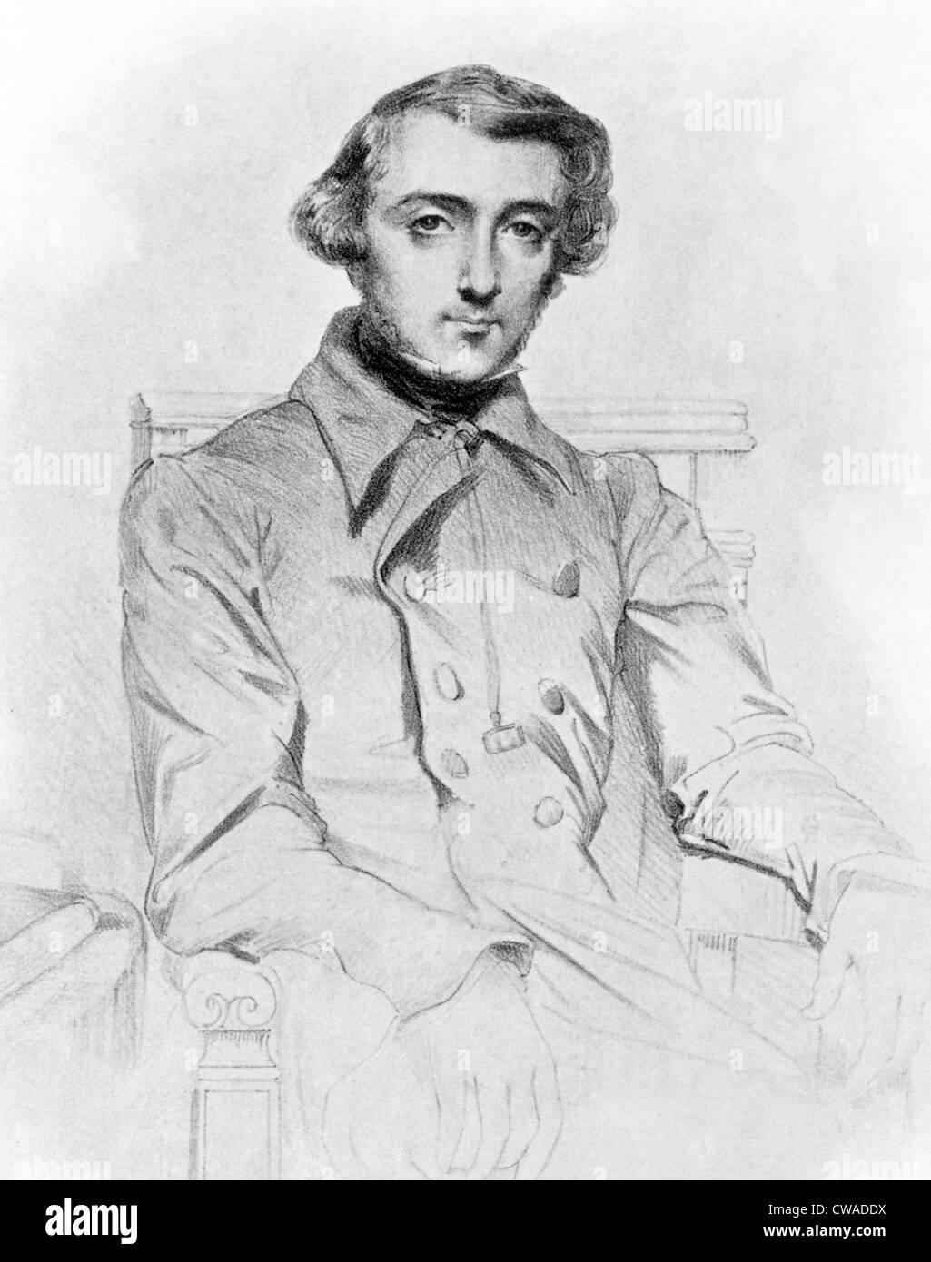 Alexis de Tocqueville (1805-1859) auteur français du classique "la démocratie en Amérique latine" (1835-40). Banque D'Images