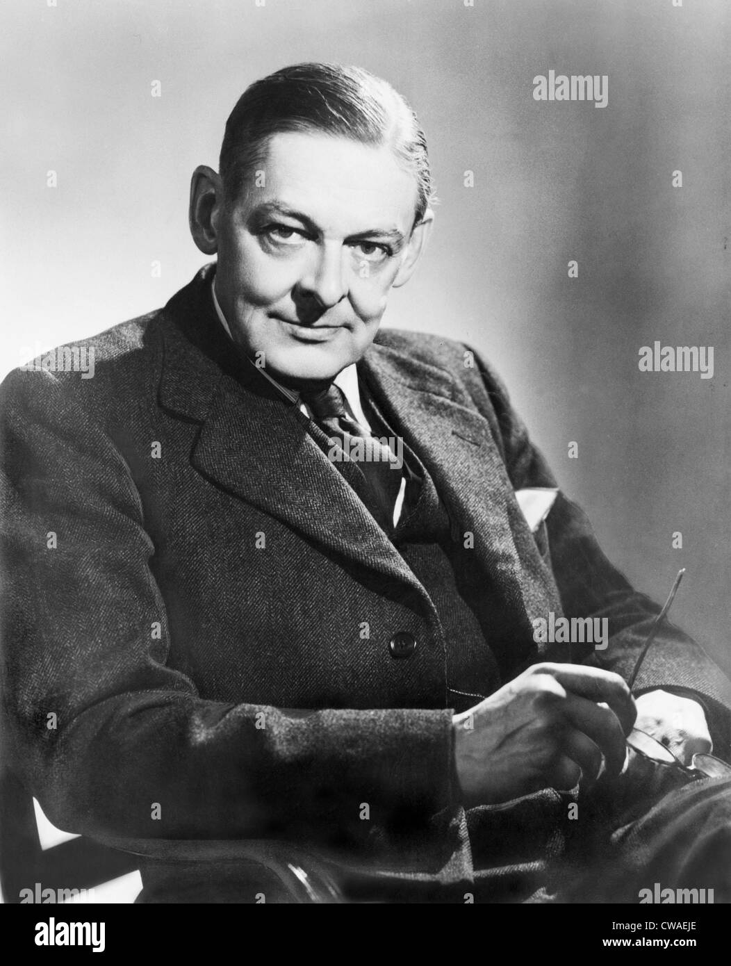 T.S. Eliot (1888-1965), poète anglais né Américain a remporté le Prix Nobel de littérature 1948. 1954. Banque D'Images