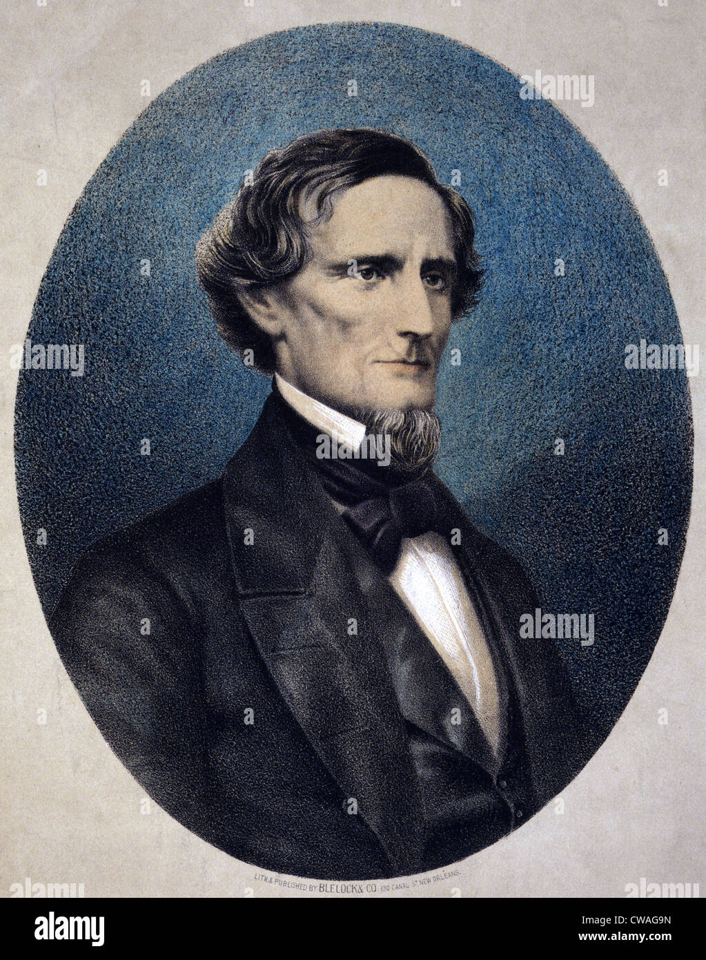 Jefferson Davis (1808-1889), président de la Confédération du Sud. Banque D'Images