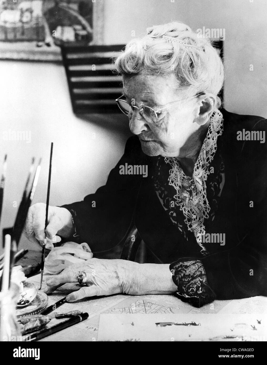 Grandma Moses--année inconnue. Archives de la CSU Banque D'Images