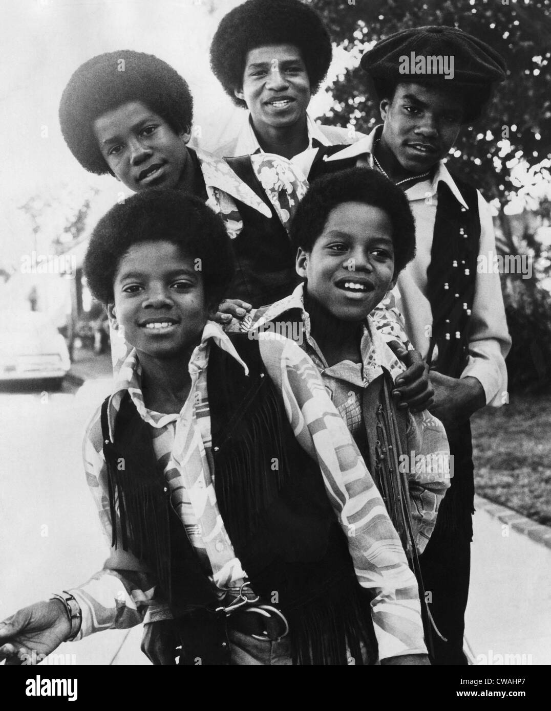 Les Jackson Five : Michael, Marlon, Jermaine, Tito, Jackie, ca. 1970.Avec la permission de : Archives CSU/Everett Collection Banque D'Images