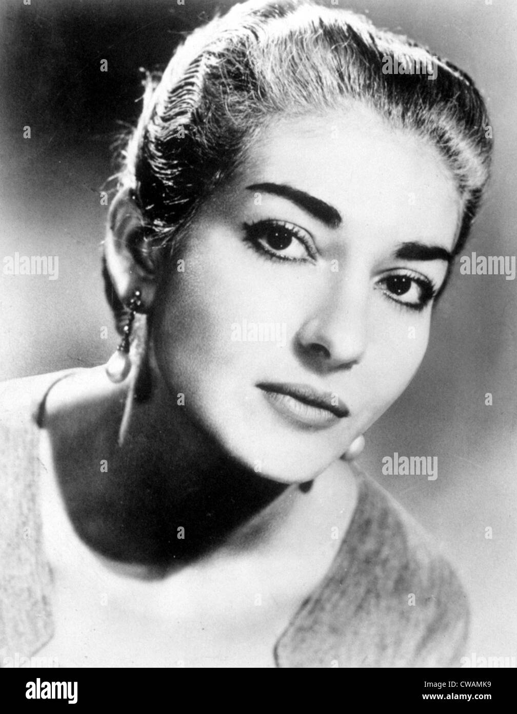Maria Callas, vers 1958. Avec la permission de la CSU : Archives / Everett Collection Banque D'Images