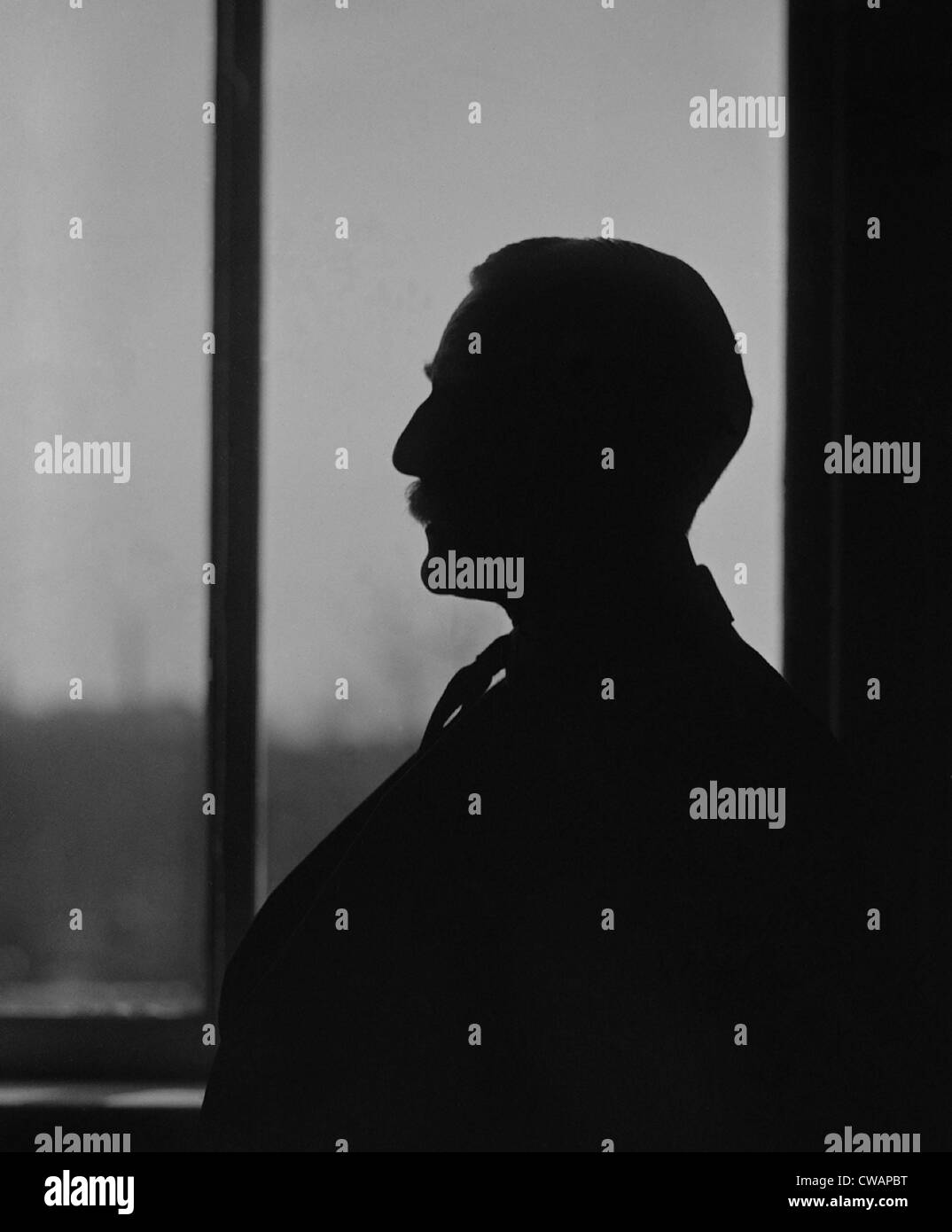 Andrew Mellon (1855-1937), secrétaire au Trésor, en silhouette portrait. À la demande de Will Hays, Mellon converti Banque D'Images