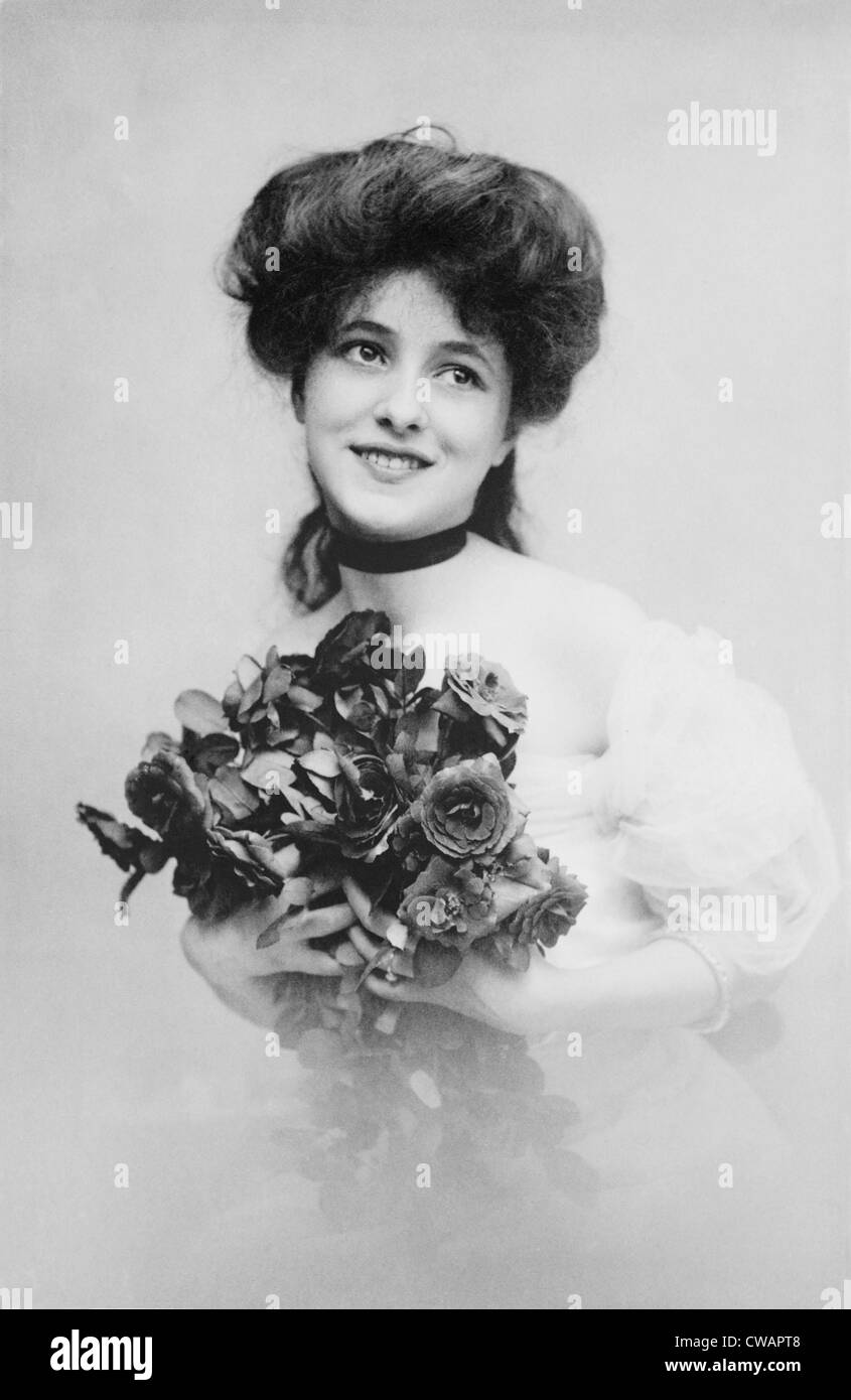 Evelyn Nesbit (1884-1967), une belle jeune femme qui a travaillé comme modèle d'un artiste et un chœur fille. edwardian, Gibson girl, Banque D'Images