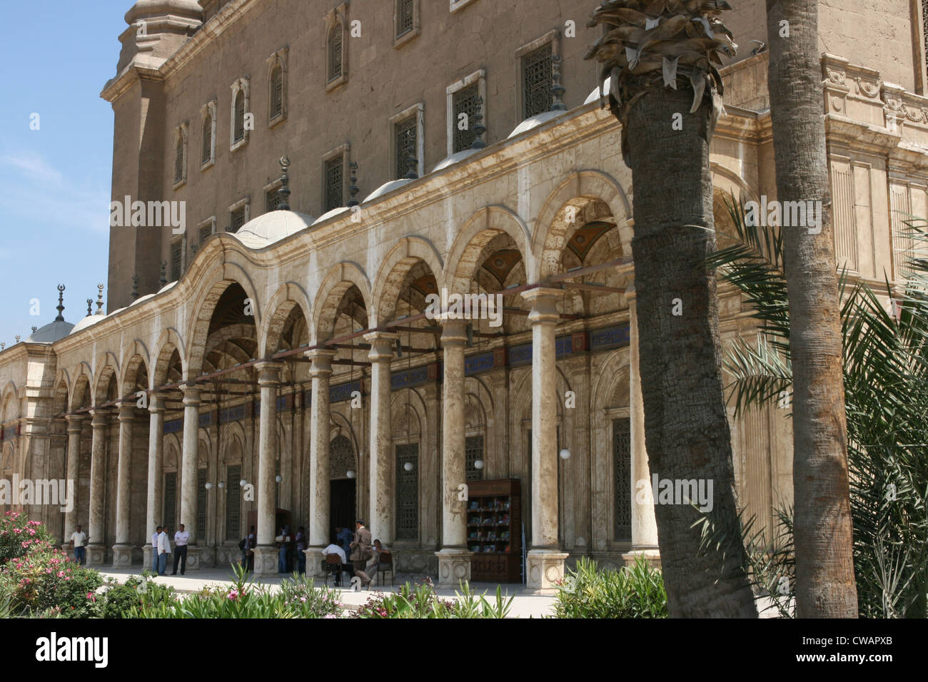 Façade entrée Mosquée Mohammed Ali, Le Caire, Egypte Banque D'Images