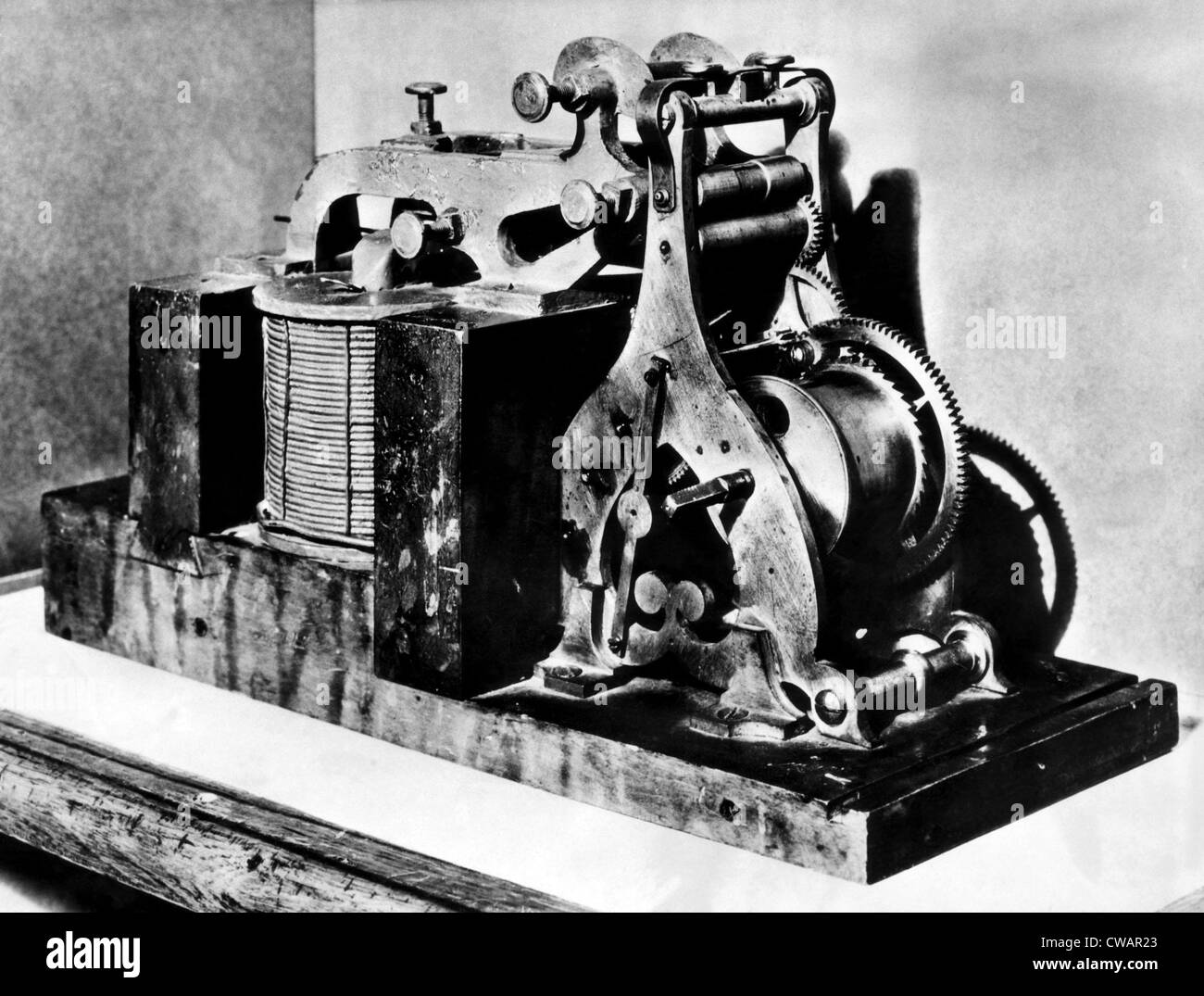 Le premier télégraphe électrique, sur lequel le message 'Qu'est-ce que Dieu a fait' a été reçue le 24 mai 1844.. Avec la permission de : CSU Banque D'Images