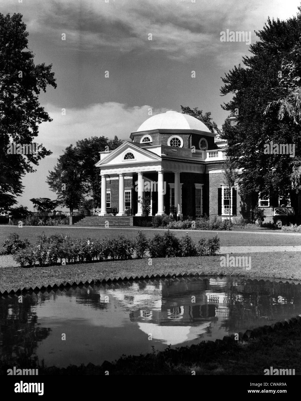 Monticello, la maison de Thomas Jefferson, ca. Années 1960. Avec la permission de : Archives CSU/Everett Collection. Banque D'Images