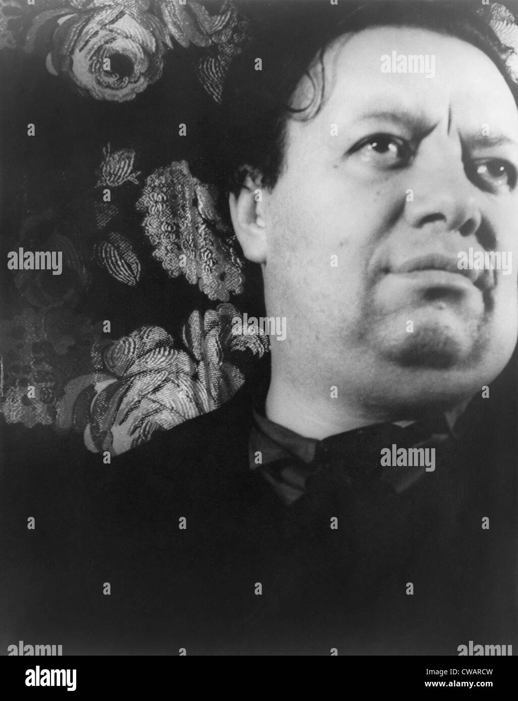 Diego Rivera (1886-1957), peintre mexicain qui a ravivé la peinture murale avec des peintures narratives moderniste au Mexique et Banque D'Images