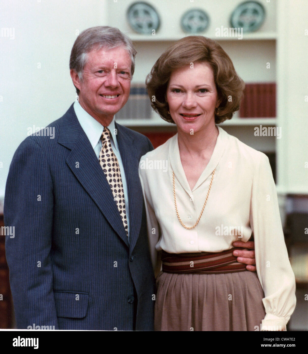 Le président Jimmy Carter et Rosalynn Carter à la Maison Blanche. Rosalynn était un actif politiquement Première Dame, siégeant en tant que sa Banque D'Images