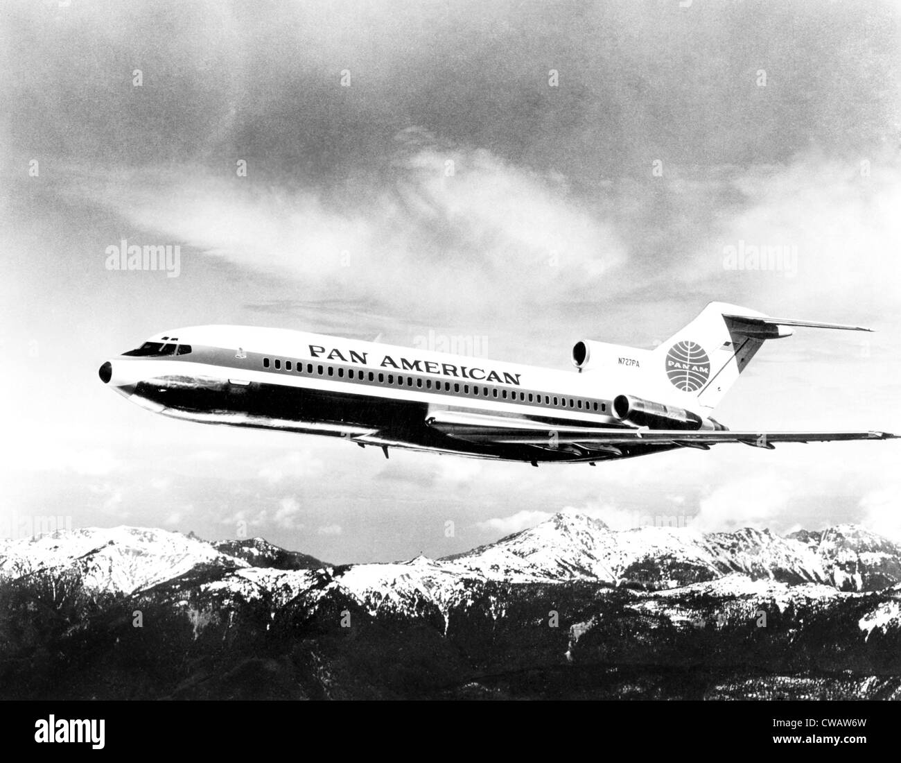 Pan American Airways, (Boeing 727), ca. milieu des années 60. Avec la permission de la CSU : Archives / Everett Collection Banque D'Images