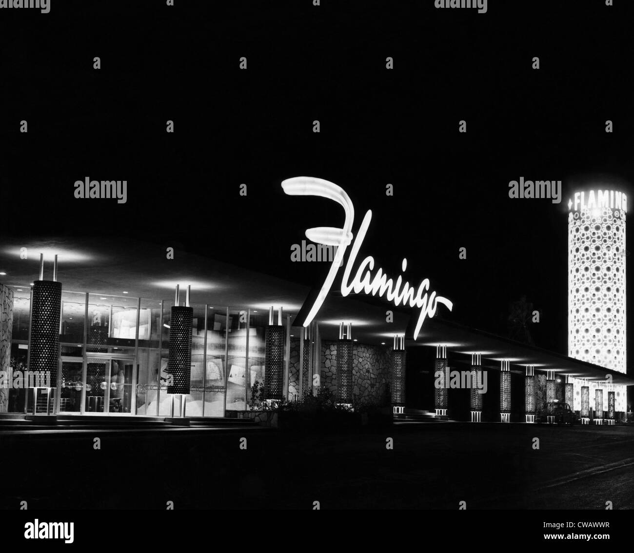 L'hôtel Flamingo, Las Vegas, Nevada. Circa 1960. Avec la permission de : Archives CSU/Everett Collection Banque D'Images