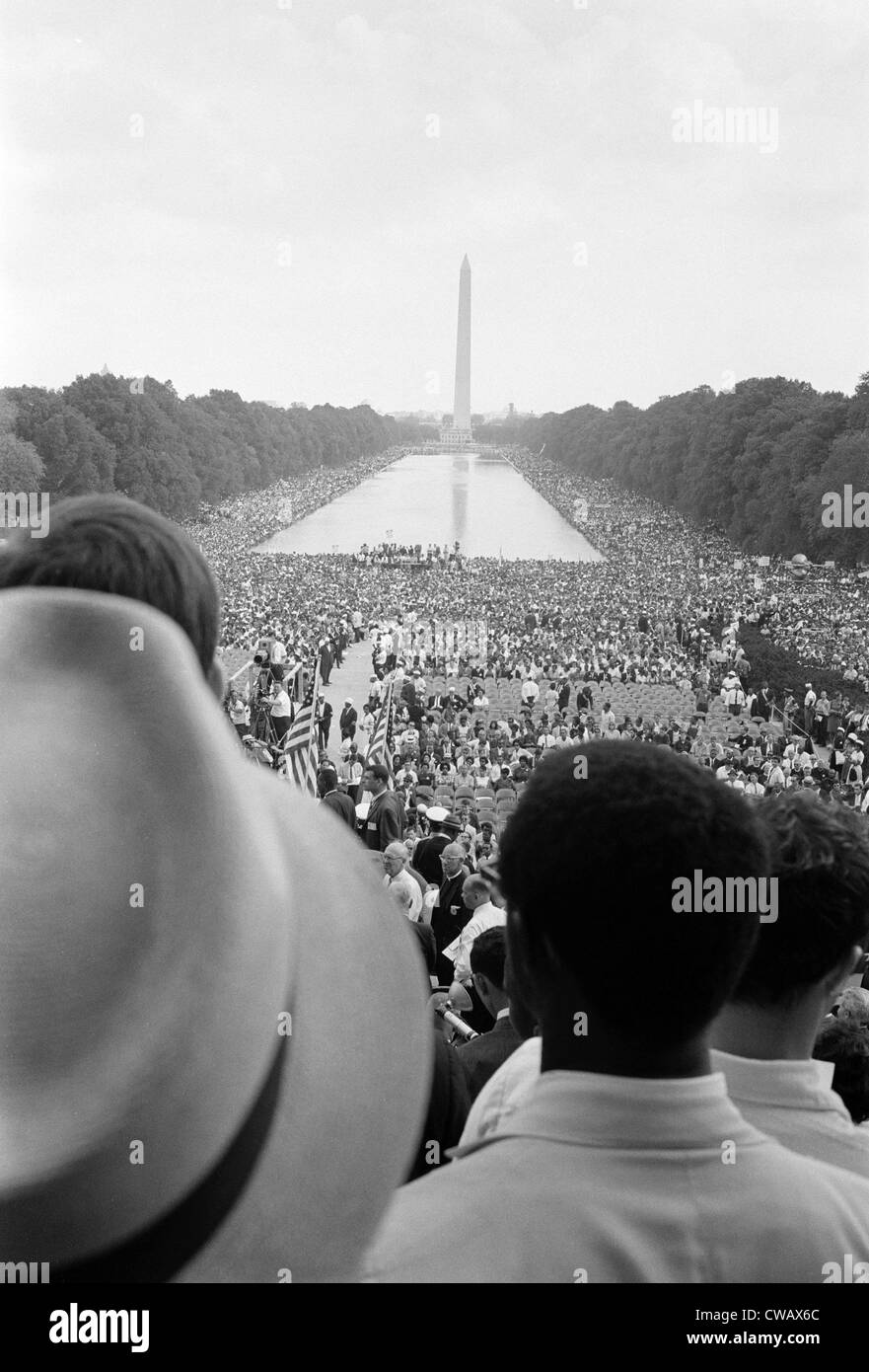 Manifestation à Washington D.C., par Warren K. Leffler, 28 août 1963. Banque D'Images
