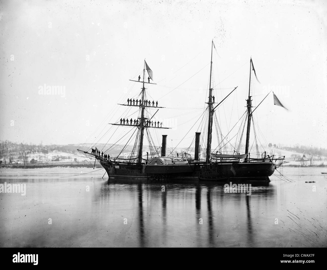 La guerre civile, Washington, District de Columbia, frégate à vapeur brésilien Navy Yard, Yards ouverte à l'occasion de la Banque D'Images