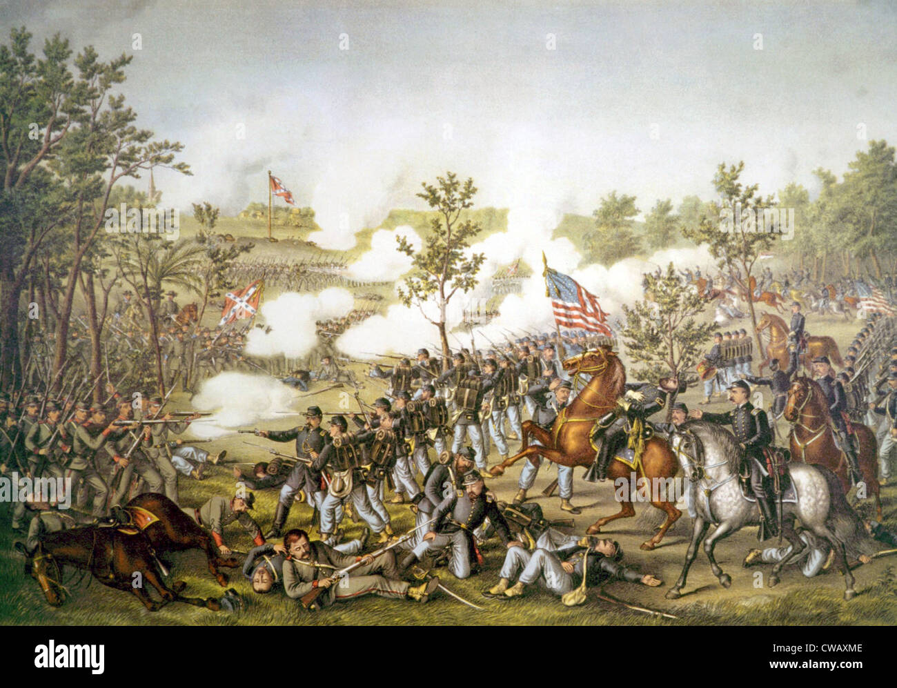 La bataille d'Atlanta, le 22 juillet 1864 Banque D'Images