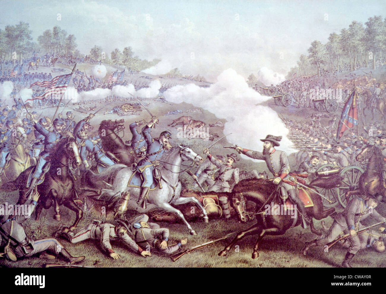 La bataille d'Opequon, Steptember 19, 1864 Banque D'Images
