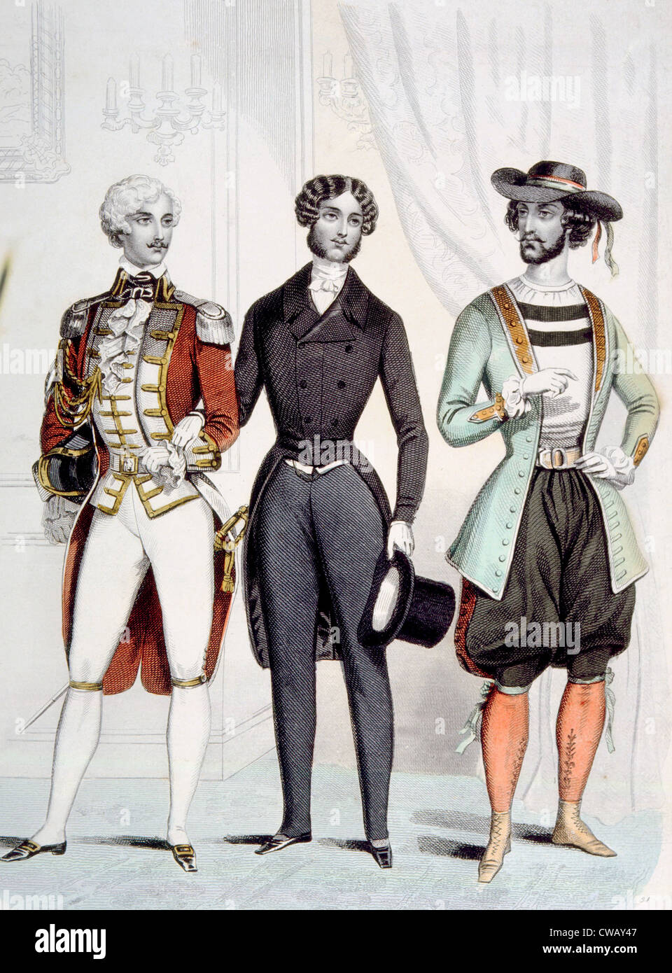 La mode française pour les hommes, vers 1885. Photo : Courtesy Everett Collection Banque D'Images