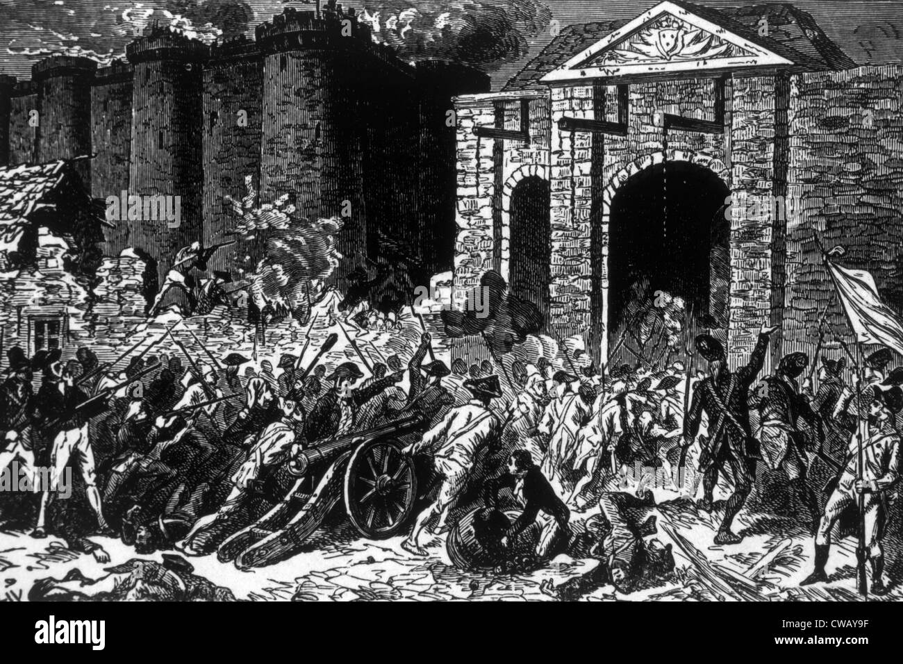 La prise de la Bastille, Paris, le 14 juillet 1789. Banque D'Images
