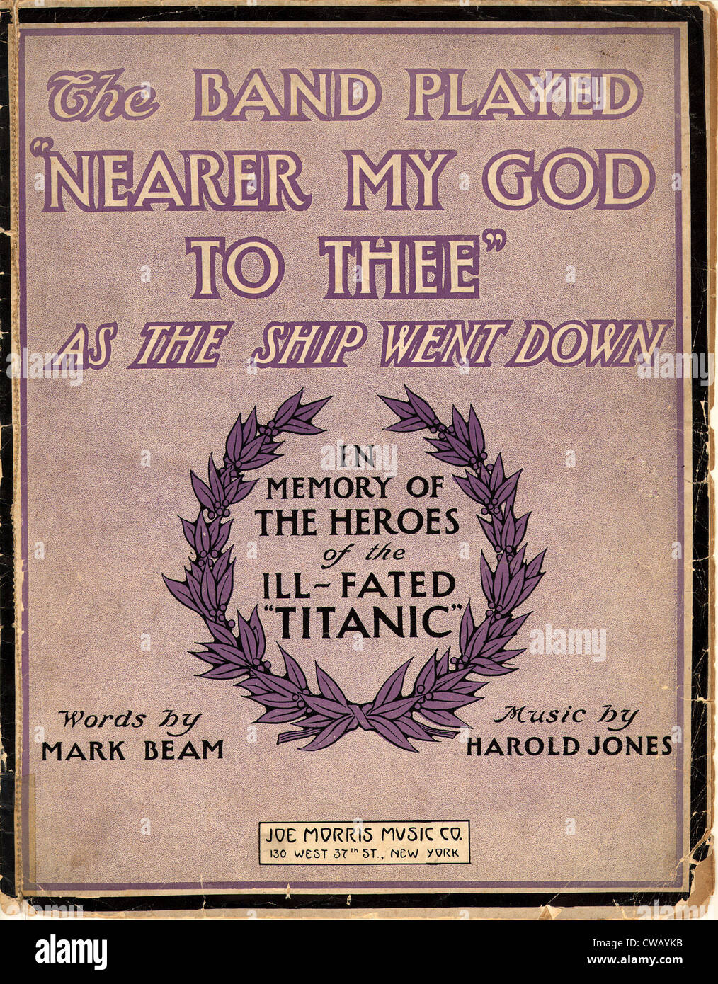 Partitions : Le groupe joue plus près de toi, mon Dieu que du naufrage - 1912 Banque D'Images