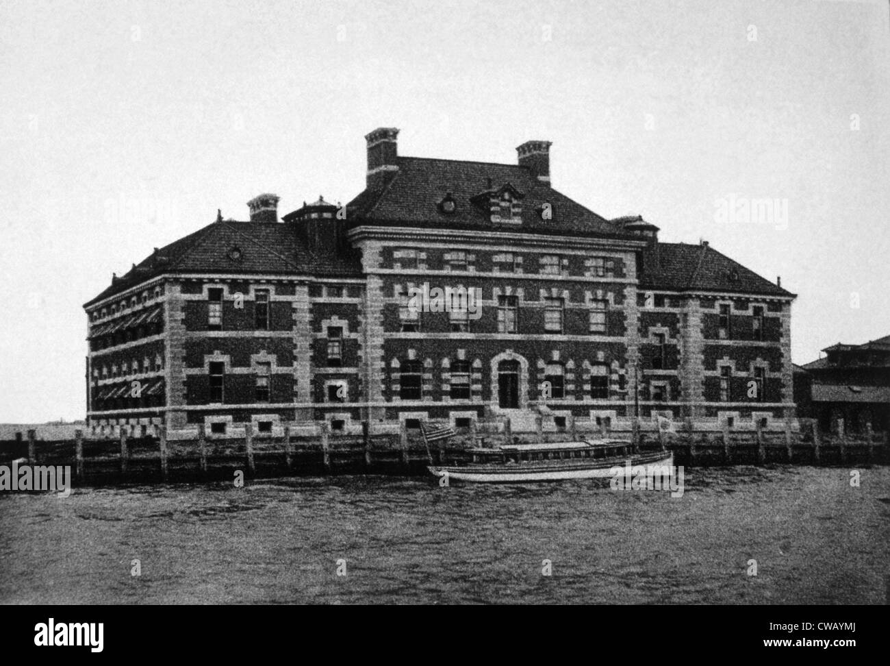 Ellis Island Nouveau bâtiment de l'hôpital, Ch. 1902. Banque D'Images