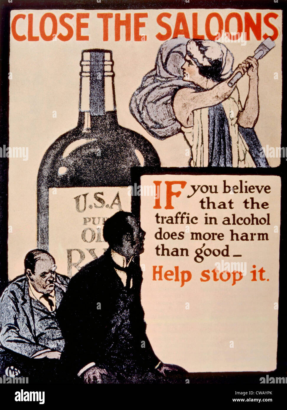 L'affiche d'interdiction, 1918. Banque D'Images
