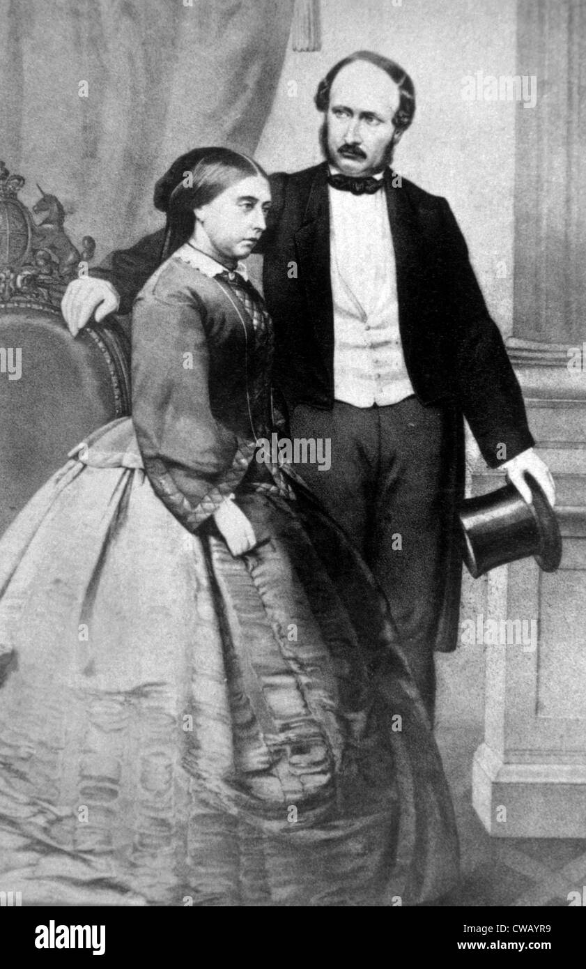 La reine Victoria (1819-1901) et Prince Albert (1819-1861). La reine Victoria a jugé la Grande-Bretagne à partir de 1837-1901. Photo : 1840. Banque D'Images