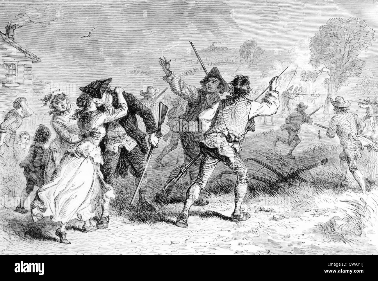 La bataille de Concord, le 19 avril, 1775 Banque D'Images
