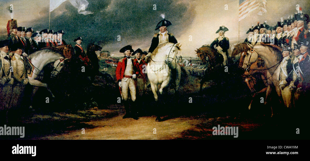 La bataille de Yorktown, la reddition du général Charles Cornwallis, Octobre 19, 1781 Banque D'Images