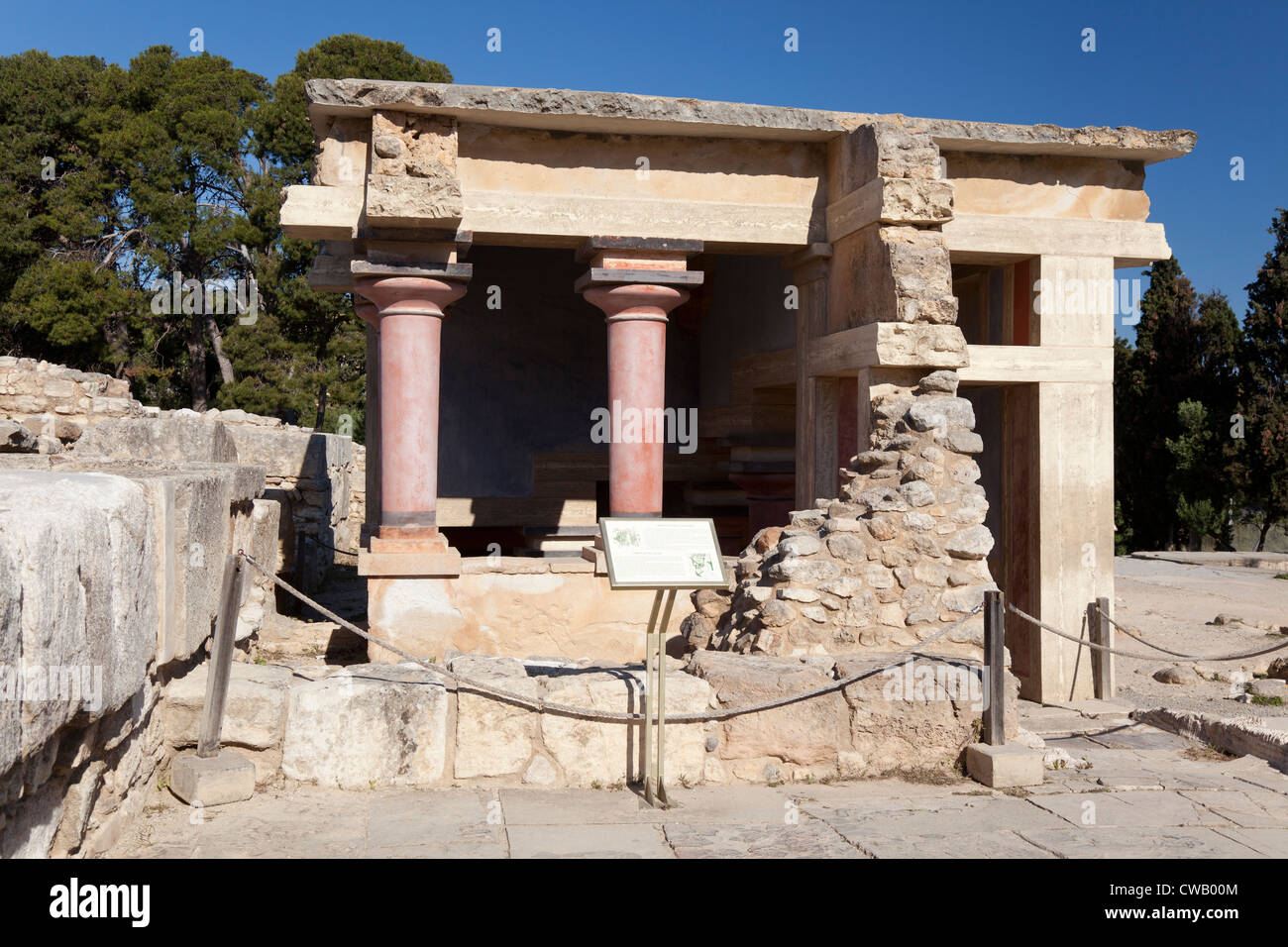 Ruines du palais de Knossos, Crète, Grèce Banque D'Images