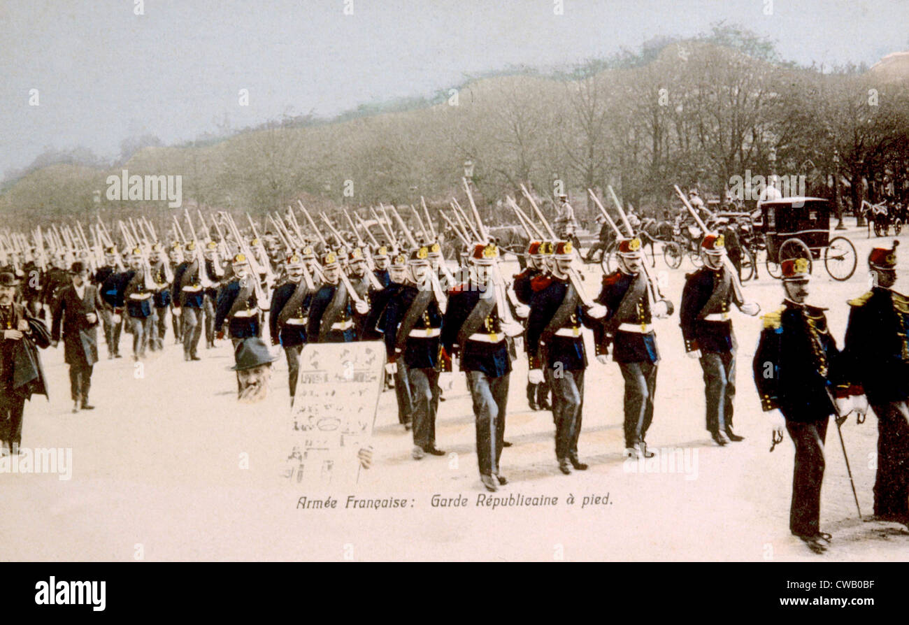 La Première Guerre mondiale, les troupes de la Garde républicaine française, ca. 1914 Banque D'Images