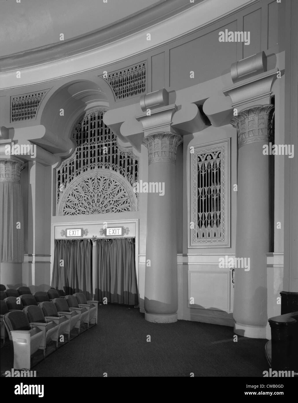 Les salles de cinéma, l'Egyptian Theatre, de l'intérieur et de secours, 157, avenue Bala Bala-Cynwyd, New York, vers 1994. Banque D'Images