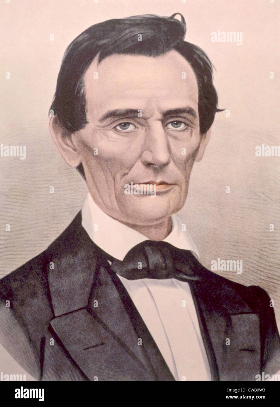 Abraham Lincoln (1808-1865), Président des États-Unis (1861-1865), peinture par Currier & Ives Banque D'Images