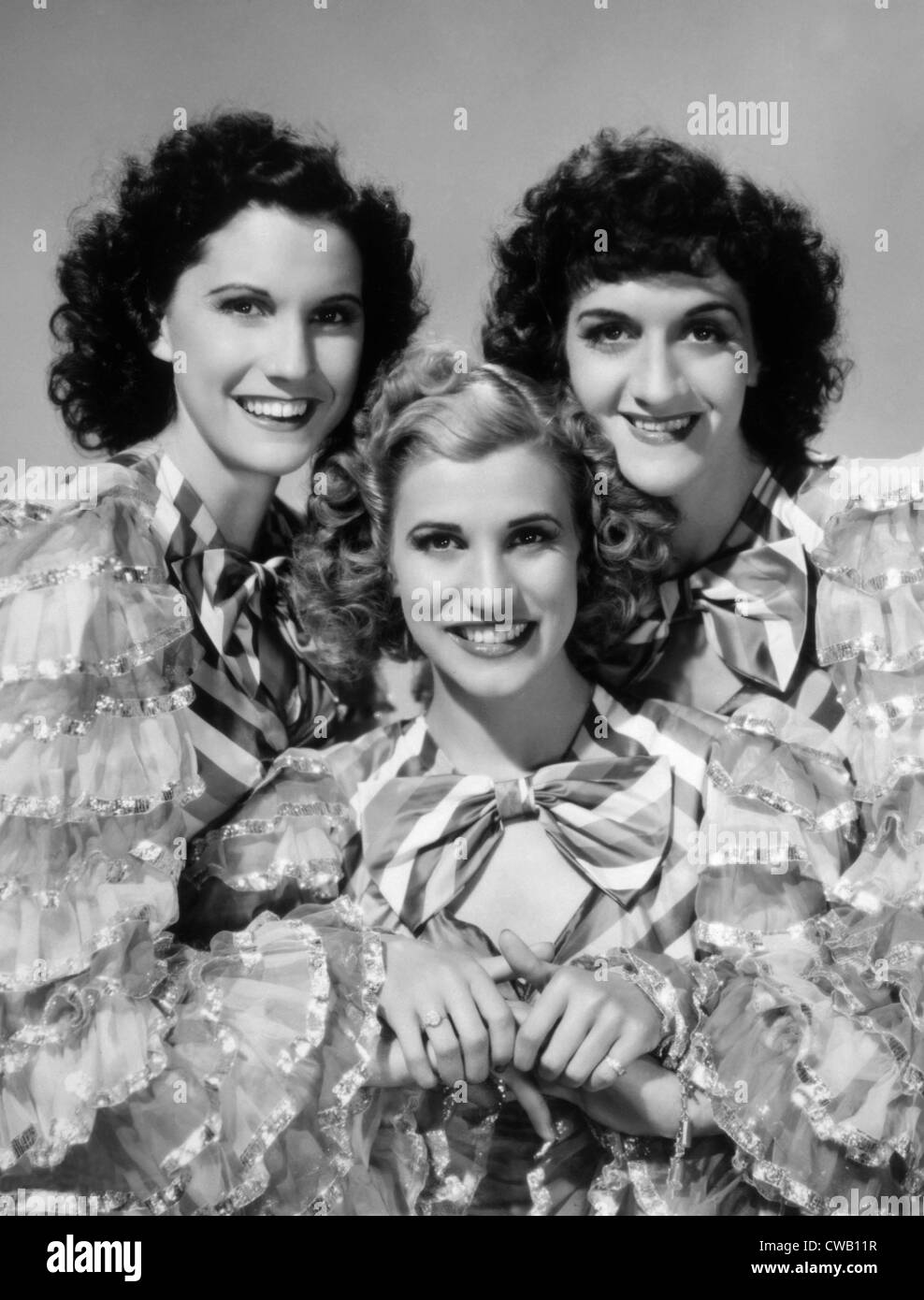 Nuits de l'ARGENTINE, l'Andrews Sisters, Maxene Andrews, Patty Andrews, LaVerne Andrews, 1940 Banque D'Images