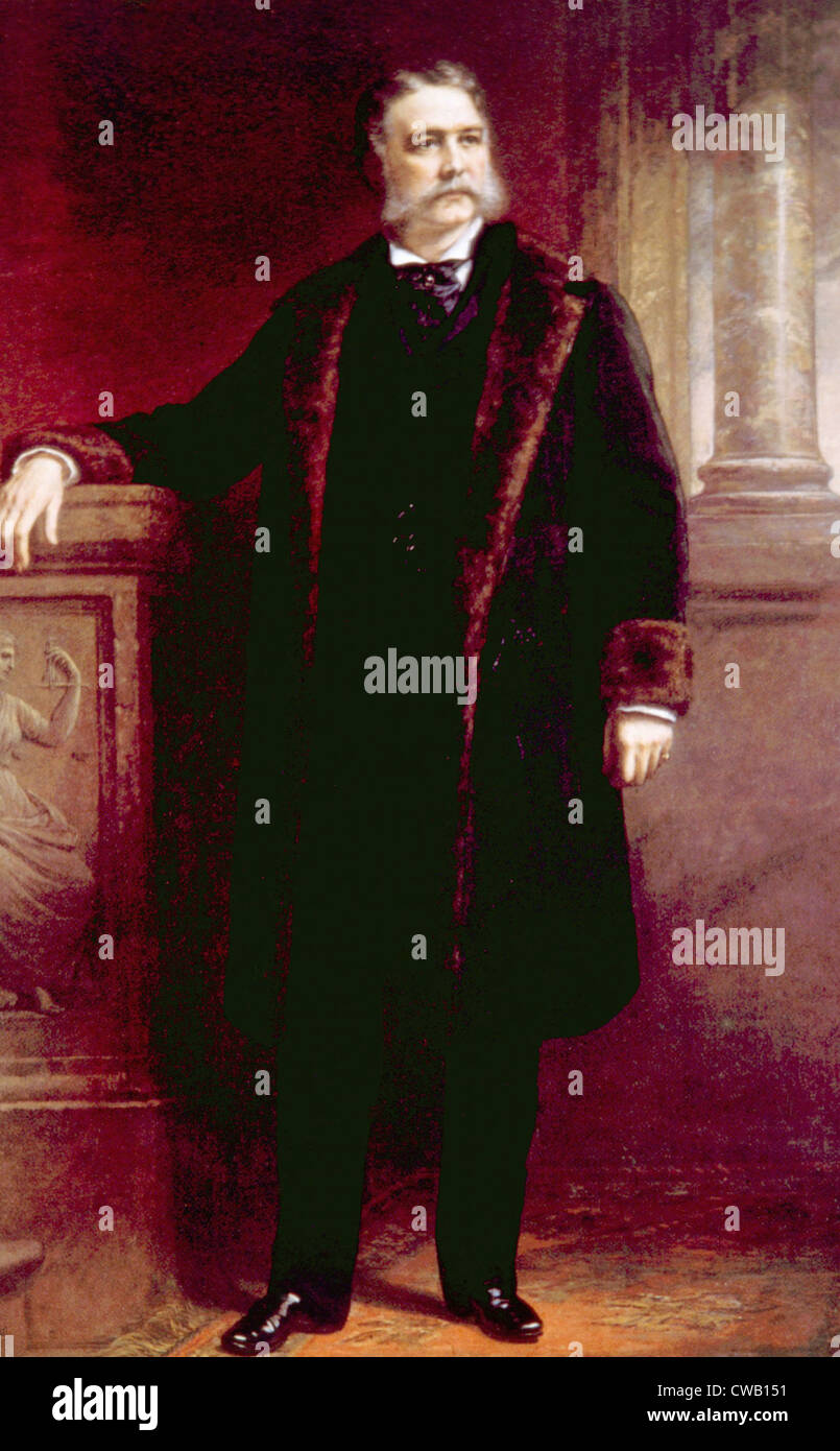 Chester A. Arthur (1829-1886), Président des États-Unis (1881-1885) Banque D'Images